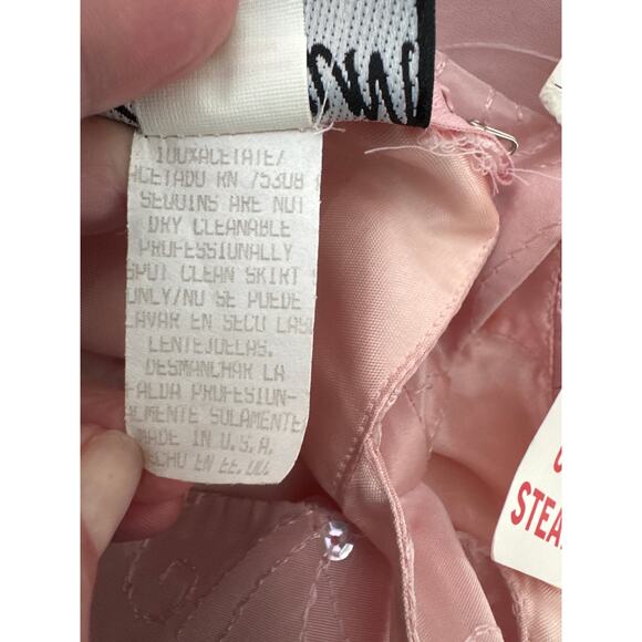 NWT Y2K Zum Zum pink sequin JCPenney Formal Prom Dress Union Made USA large - Picture 11 of 15